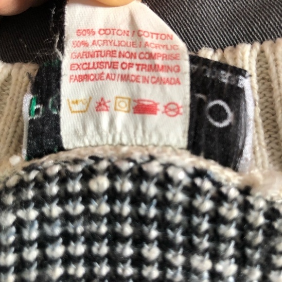 Vintage Geometric Cotton Blend Oversize Crewneck Grandpa Sweater Large - Picture 10 of 10